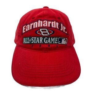 Earnhardt Jr. 8 All-Star Game 2001 Nascar Red Baseball Cap Hat RARE SHIPS FAST!!